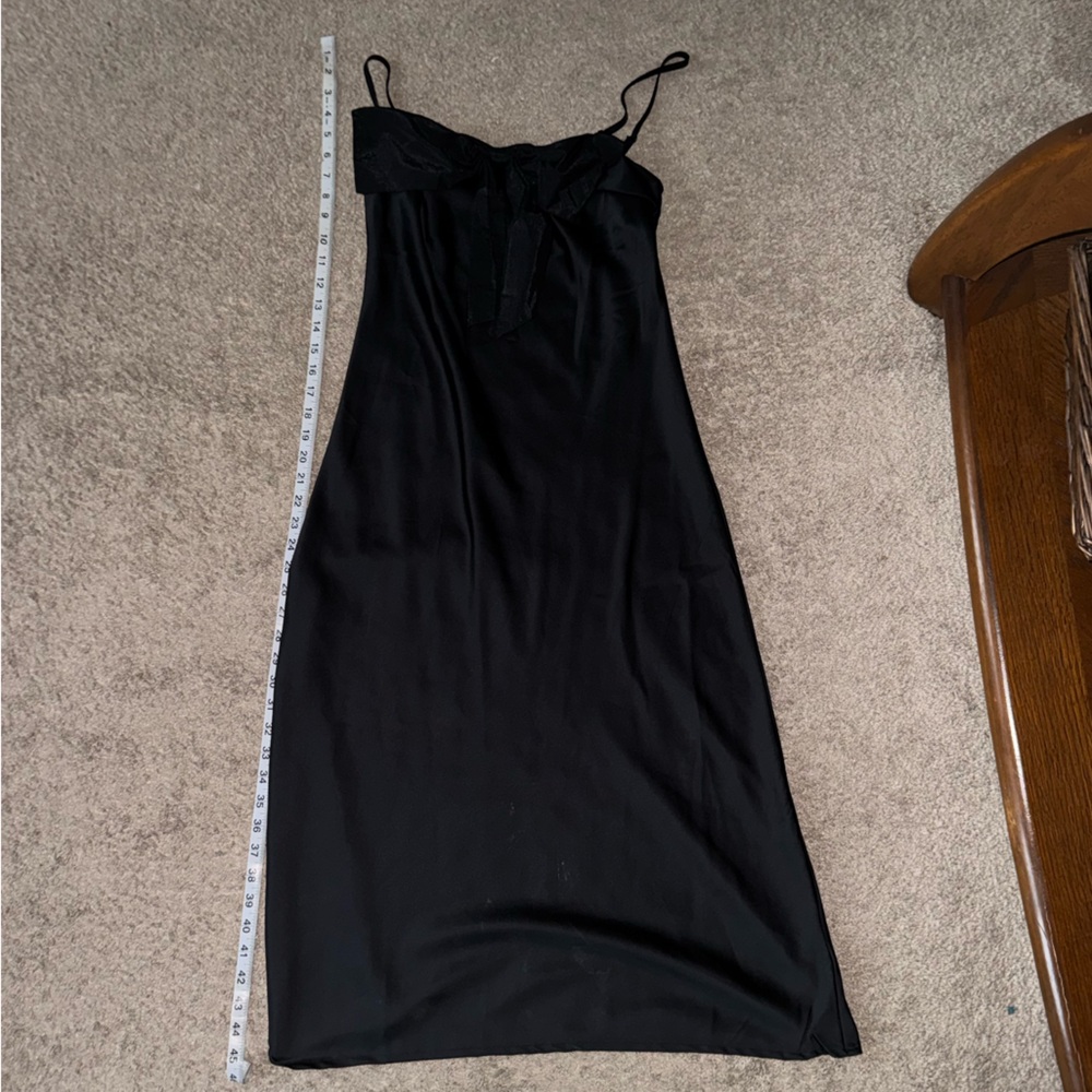 A New Day Black Satin Fabric